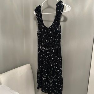 Black and white floral dress